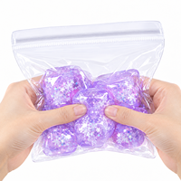 Sac auto-scellant en PVC personnalisé pour l'emballage de jouets sensoriels Squishy Nice Cube, pochette de rangement transparente réutilisable, fournisseur d'usine en gros