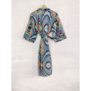 Albornoz Kimono de terciopelo hecho a mano indio para mujer, Maxi vestido de bajo precio, ropa de dormir para verano, Primavera, mayorista, ropa de dormir para mujer - Product Image 3