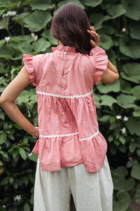 Ropa de diseñador superior de aspecto moderno Blusas camisas y TOPS en tela de algodón Artículo elegante para artículos de tops de primavera y verano - Product Image 2