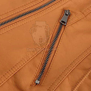 Chaqueta de Cuero para Mujer de Estilo Único con Cuello Alto y Diseño Tejido, Logotipo Frontal, MOQ Bajo, Etiqueta Privada Personalizada, Uso Invernal - Product Image 6