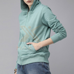 เสื้อฮู้ดซิปแขนยาวแห้งเร็ว คุณภาพสูง สีพื้น สำหรับผู้หญิง - Product Image 3