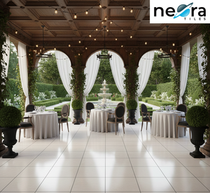 Azulejos de Porcelana Neora 600x600mm, Color Blanco Noruega, 8mm de Grosor, Acabado Mate, Antideslizantes, para Pisos y Paredes de Sala de Estar - Product Image 4