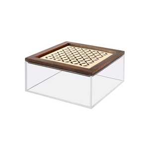 Grand Festive Royale Acrylic <b>Storage</b> Jar with Handcrafted Mother of Pearl Inlay for Dry Fruits, Desserts, and Gift Presentation - Product Image 6