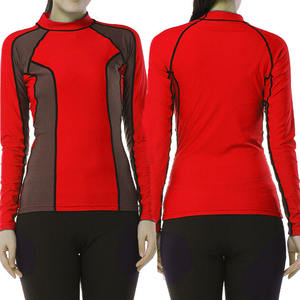 Nuevo Digital Impreso Rash Guards Mujer Manga larga Rash Guard Sublimado Stretch Top Camisa de compresión Entrenamiento Running Tops - Product Image 3