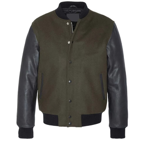 Chaqueta de béisbol universitaria de invierno transpirable con capucha de lona bordada personalizada para hombre - Product Image 6