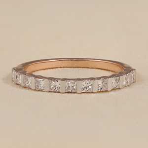 Princess Cut Lab Grown Diamond Eternity Wedding Band Channel <b>Set</b> Sterling Silver/Platinum/White <b>Gold</b> VS1 Clarity F Fine <b>Jewelry</b> - Product Image 1