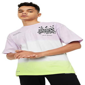 Camiseta en blanco de algodón 100% personalizada de alta calidad OEM/ODM, camiseta pesada de hombre de tendencia de cuello redondo de gran tamaño - Product Image 1