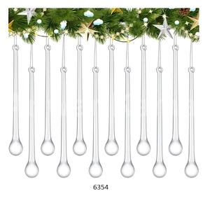 Carámbanos de cristal transparente extra largos, candelabro de Navidad, adornos colgantes de cristal, gotas de lluvia para árbol de Navidad, decoración de Año Nuevo, fiesta - Product Image 1