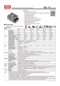 Fuente de Alimentación Metálica RS-15-12 - 12V 1.3A 15W Mean Well SMPS para Proyectos de Equipos Eléctricos - Product Image 6