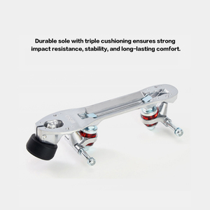 उच्च टखने के समर्थन मिश्र धातु आधार सुरुचिपूर्ण डिजाइन के साथ पेशेवर क्वाड रोलर स्केट्स - Product Image 3