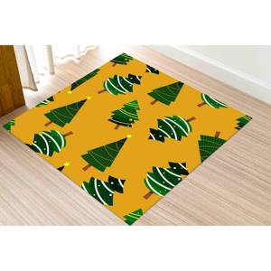 Alfombra con diseño de árbol de pino: decoración navideña moderna, antideslizante, con alfombra suave de pelo largo - Product Image 1