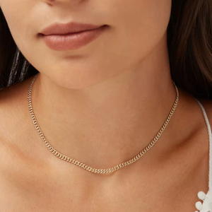 Classic High Quality 14K <b>Solid</b> Gold Pave Lab Grown Diamond Brilliant Cut IGI Certified Unisex <b>Necklace</b> Minimalist Miami Cuban - Product Image 1