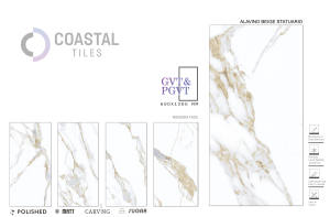 Moderno Rio Alavino Beige Statuario Diseño Azulejos de porcelana Disponible en 600x1200 Tamaño Acabado brillante para paredes y pisos - Product Image 4