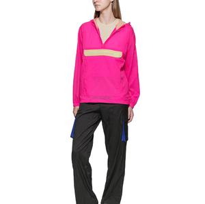 Forro de malla personalizado cortavientos con Cremallera de nailon poliéster ropa de calle de talla grande chaquetas impermeables para mujer transpirable con capucha - Product Image 3