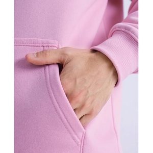 Meilleure vente Service OEM hommes 100% coton à manches longues épaule pente cou bande couleur unie confortable fermeture éclair à capuche Bangladesh - Product Image 4