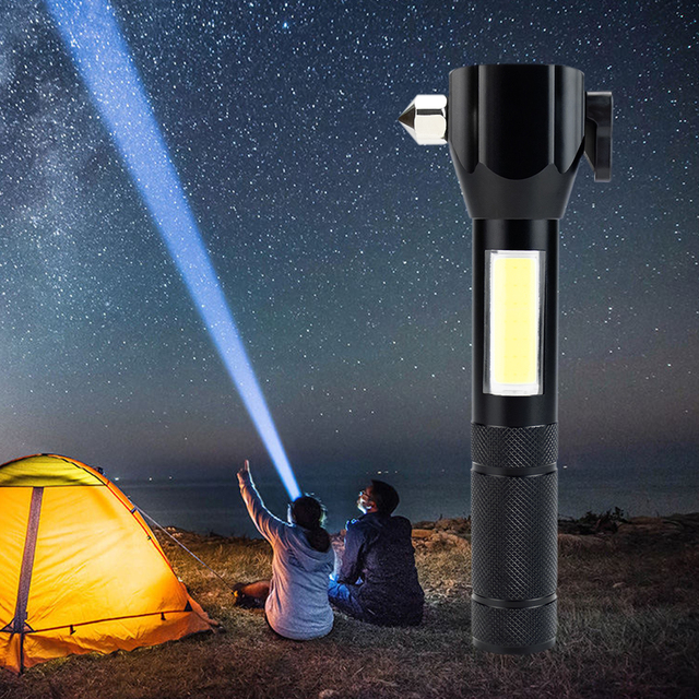 Factory Aluminum Alloy COB Portable Outdoor USB Rechargeable EDC Mini LED Torch High Lumens 10W Zoomable Tactical Flashlight