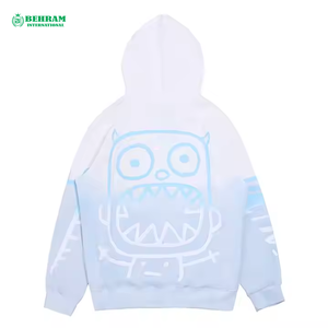 เสื้อฮู้ดดี้แบบสวม Unisex ผ้าคอตตอนหนา 100% 500 GSM ผ้าฟลีซ/เฟรนช์เทอร์รี่ พิมพ์ลาย DTG สีซีดแบบวินเทจ แห้งเร็ว ระบายอากาศได้ดี - Product Image 6