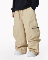 Pantalon de ski unisexe pour adultes, coupe large, coupe-vent, cargo, isolé, imperméable, en tissu Tex Polartec, écologique, chauffant