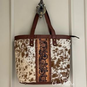 Nuevo bolso de mano de cuero con pelo personalizado para mujer occidental, bolso de mano personalizado de cuero genuino, gran colección de Damas - Product Image 1