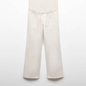 กางเกงขายาวผู้หญิงทรงปกติ เอวกลาง สไตล์ลำลอง สตรีทแวร์ ผ้าฝ้าย 100% ระบายอากาศดี แฟชั่นฤดูหนาว คุณภาพสูง - Product Image 1