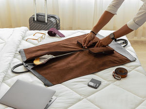 Sac de voyage en cuir pour vêtements, porte-costume avec poches, fermeture éclair, léger, costume de mariage pour homme, fait à la main, cadeau de Noël pour les demoiselles d'honneur - Product Image 3