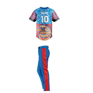 Vêtements de sport respirants et à séchage rapide en gros pour OEM, ensembles d'uniformes de baseball personnalisés, design uni unisexe, 100% polyester - Product Image 4