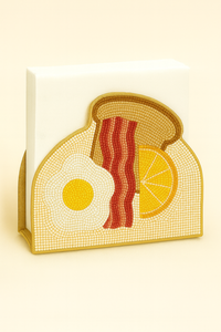 Venta caliente soporte de tejido con cuentas comida rápida tema Chips Soda diseño decorativo servilletero artesanal bordado de cuentas Decoración de mesa - Product Image 2