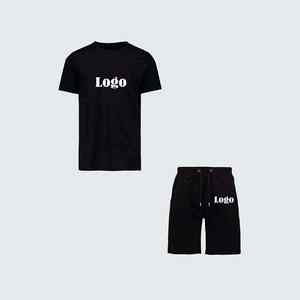 Customize Logo Short <b>Men</b> Set 100% cotton Short sleeve t <b>shirt</b> and short <b>Men</b> Clothes <b>Men</b> 2 Piece Short Set Cotton Breathable Set - Product Image 2