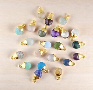 Tumble Electroplated Gemstone Charms - Product Image 2