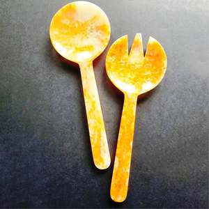 Juego de Cucharas de Resina Ecológicas, No Tóxicas, Hechas a Mano, Estilo Indio Americano, con Mango Largo, para Cocina y Hoteles, Uso Comercial - Product Image 6