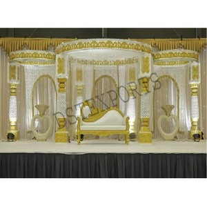 Mandap Tradicional Marathi Exclusivo para Bodas - Gran Decoración Portátil de Fibra de Vidrio para Eventos de Bodas Indias y del Sur de la India en EE. UU. - Product Image 1