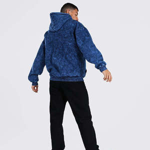 Sudadera con Capucha Extra Grande Estilo Vintage, Corte Regular, Lavado Ácido, Unisex, de Algodón, con Cierre, para Invierno, Ropa Urbana para Hombre y Mujer - Product Image 3