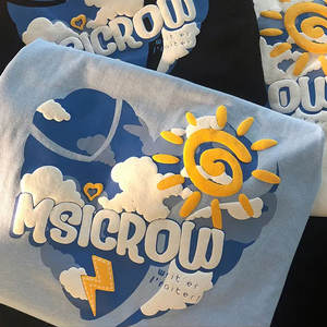 เสื้อยืดพิมพ์ลายพัฟน้ำหนักเบาระบายอากาศได้ดีเสื้อยืดพิมพ์ลายพัฟสำหรับฤดูร้อน - Product Image 4