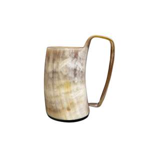 Tasse en corne de Viking authentique fabriquée à la main Chope à café en céramique anti-fuite École et Halloween Inspiration Culture Vikings - Product Image 2