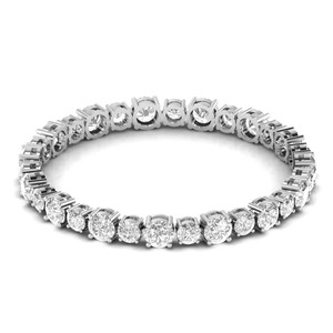 IGI Certified Lab Grown Round Diamond Tennis <b>Bracelet</b> in <b>Solid</b> 925 Sterling <b>Silver</b> - Product Image 3