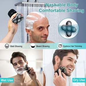 Paquete de 2 cabezales de repuesto de cinco cuchillas para afeitadoras eléctricas, compatibles con el afeitado facial para usuarios de afeitadoras rotatorias - Product Image 4