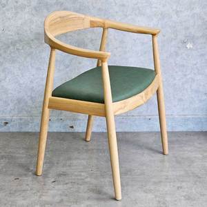Fauteuil d'appoint scandinave avec siège rembourré et structure en bois de frêne pour la maison, le bureau ou l'hôtel (GCF208) - Product Image 2