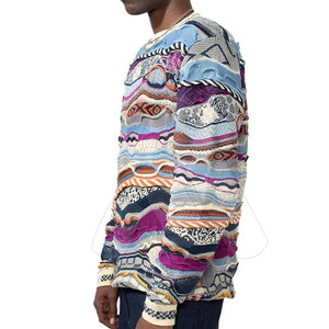 Custom Logo Men Printed Knit 100% Cotton Breathable Winter Casual <b>Pullover</b> <b>Sweater</b> for Men Streetwear - Product Image 2