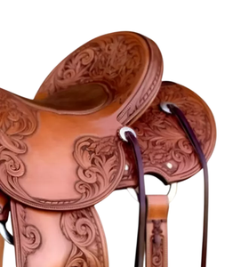 Premium Quality Genuine Leather Horse Western Saddle Barrel Racing and Horse Riding Suitable Western Saddle - Product Image 3