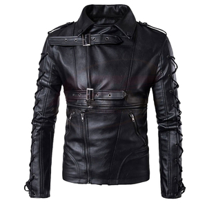 Fabricant de vestes en cuir en gros – Nouvelle veste en cuir décontractée et élégante pour hommes, design OEM pour motards 2026 - Product Image 1