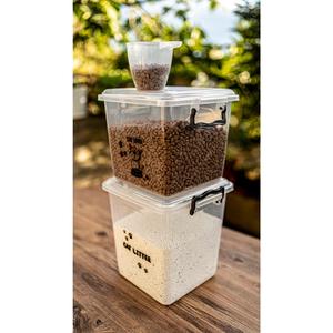 ภาชนะเก็บอาหารแห้งสำหรับแมวและสุนัขพร้อมชุดกล่องทิ้งขยะสำหรับใช้ในบ้านทำจากไก่งวงใช้งานได้จริง - Product Image 4