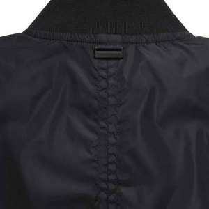 Chaqueta Universitaria Negra para Hombre, Estilo Patchwork Clásico, Ligera, Informal, Cortavientos, con Cuello Alto de Lona - Product Image 4