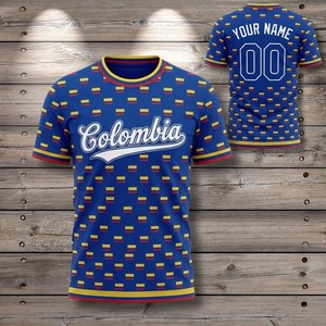 Maglia da Calcio Unisex Colombia WC 2023 con Motivo Bandiera, Top per Tifosi, Regalo per il Giorno della Partita, Diverse Taglie - Product Image 1