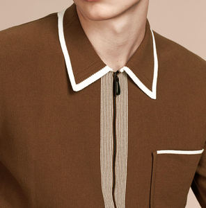 Camiseta OEM con logotipo personalizado, Camiseta lisa de manga corta de golf de alta calidad, Polo transpirable de secado rápido sin costuras para hombre - Product Image 1