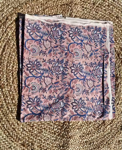 100% algodón orgánico Jaipuri Sanganeri Kalamkari Dabu estampado mano bloque Floral impreso traje camisa ligera decoración del hogar Fusible - Product Image 3