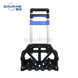Troli Dorong Lipat 6 Roda untuk Tangga, Tugas Berat Industri, Kapasitas 60kg, OEM Aluminium PP, Alat Penyimpanan SHUNHE - Product Image 5