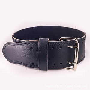 2026 Custom Cowhide Lamination Leather Powerlifting <b>Belt</b> 6mm Thickness Gym Squats Back Support Double Prong Steel Buckle <b>Belt</b> - Product Image 2
