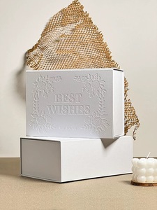 Scatola regalo in carta goffrata bianca di lusso con stampa floreale personalizzata con motivo floreale Eco Friendly <span class=keywords><strong>per</strong></span> Set regalo Premium - Product Image 6