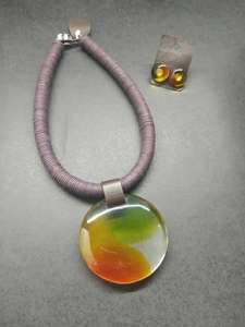 Recién llegado, collar de tela, joyería, collares colgantes de resina de alta calidad, joyería de moda para mujer a un precio asequible - Product Image 4