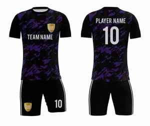 Derniers modèles d'uniformes de football personnalisés légers à manches courtes 2026 |   Maillots sublimés respirants |   Kits OEM - Product Image 4